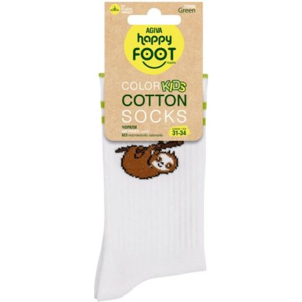 HAPPY FOOTTOPIA Детски чорапи ленивец, р-р 31-34