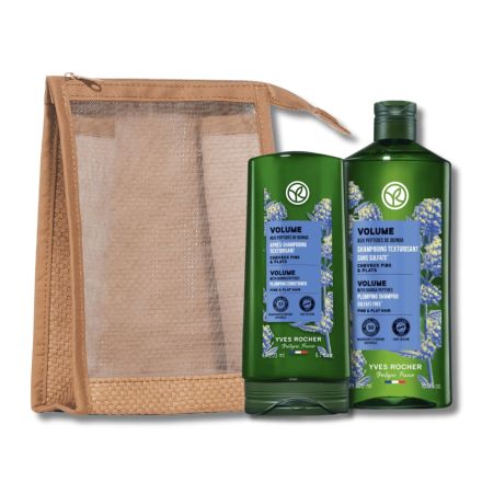YVES ROCHER Комплект шампоан за обем 300мл+балсам 200 мл.+несесер