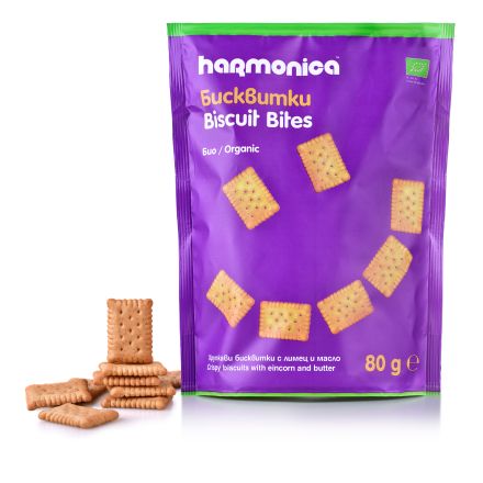 HARMONICA Био бисквитки с лимец, 80 г