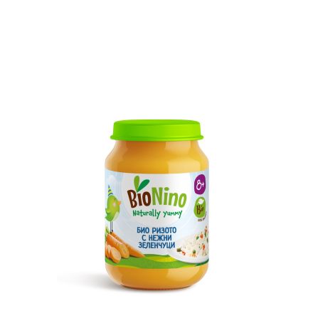 BIONINO 2294 Био пюре ризото със зеленчуци, 8+М 190ГР 