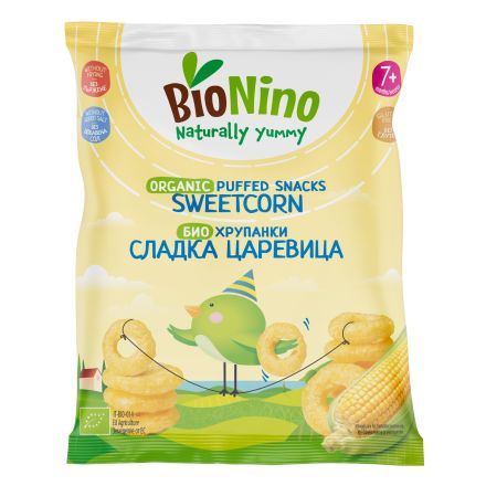 BIONINO Био снакс сладка царевица 7+м, 15гр.