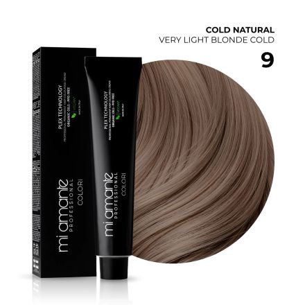 MI AMANTE COLORI 9 VERY LIGHT BLOND COLD Професионална боя за коса, 100мл.