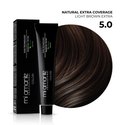 MI AMANTE COLORI LIGHT BROWN 5.0 Професионална боя за коса, 100мл.