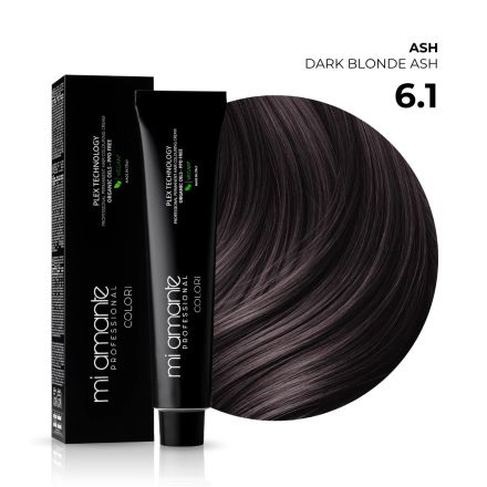 MI AMANTE COLORI DARK BLONDE ASH 6.1 Професионална боя за коса, 100мл.