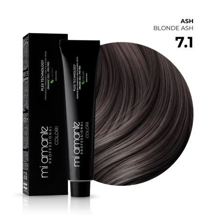 MI AMANTE COLORI BLONDE ASH 7.1 Професионална боя за коса, 100мл.