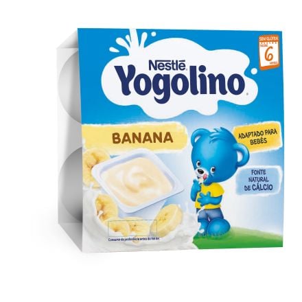 NESTLE YOGOLINO Млечен десерт банан, 6+м, 4бр.
