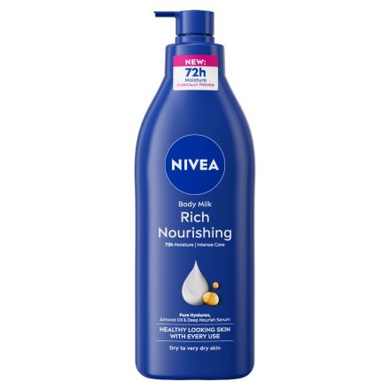 NIVEA RICH NOURISHING MILK  Мляко за тяло с помпа, 400мл.