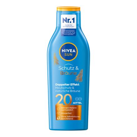 NIVEA SUN PROTECT&BRONZE Слънцезащитен лосион за естествен тен SPF 20, 200 мл