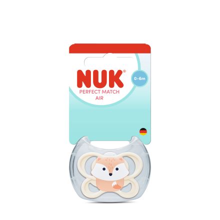 NUK PERFECT MATCH AIR Силиконова залъгалка лисица 0-6м.