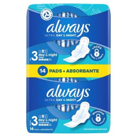ALWAYS ULTRA NIGHT DUO PACK Дамски превръзки, 14 бр.