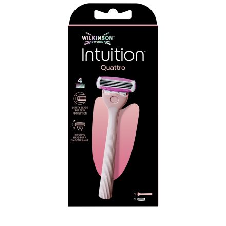 WILKINSON INTUITION QUATTRO Дамска система за бръснене, 1 бр +ножче