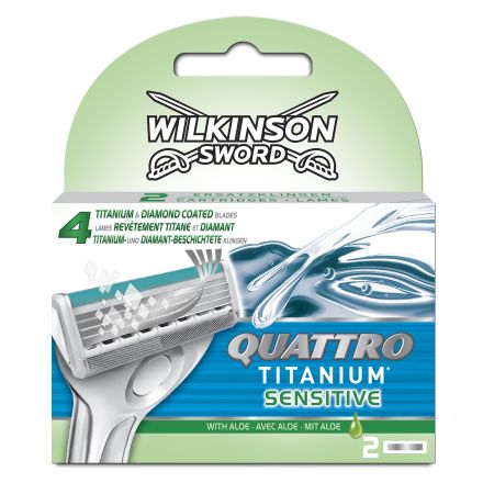 WILKINSON QUATTRO TITANIUM SENSITIVE Резервни ножчета, 2бр.