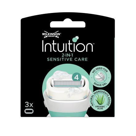 WILKINSON SWORD INTUITION SENSITIVE CARE Резервни ножчета ALOE, 3 бр.
