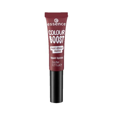 ESSENCE COLOUR BOOST MAD ABOUT MATTE Течно червило наситен цвят 09 magnetic gloom, 8 мл.