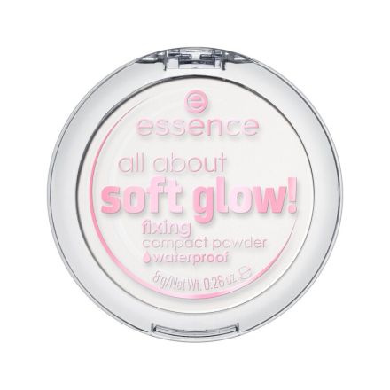 ESSENCE ALL ABOUT SOFT GLOW! FIXING COMPACT POWDER WATERPROOF Компактна пудра