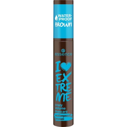 ESSENCE I LOVE EXTREME CRAZY VOLUME MASCARA WATERPROOF BROWN Водоустойчива спирала кафява 01