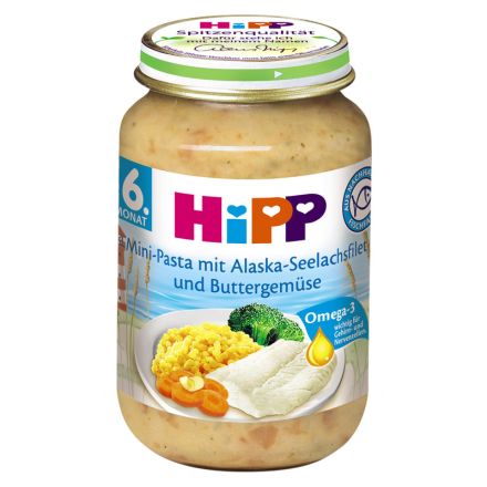 HIPP Рибно меню паста с филе от треска и зелечуци 6275, 190 гр