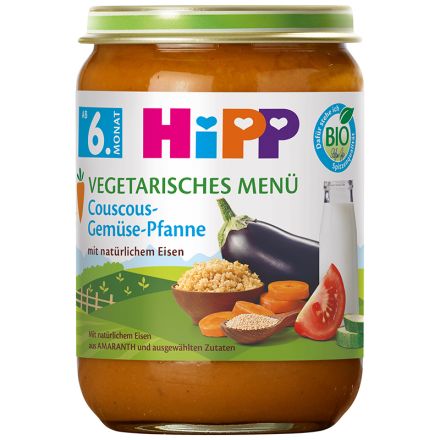 HIPP Био пюре кус-кус и зеленчуци 6218 190г