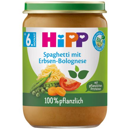 HIPP БИОПЮРЕ СПАГЕТИ БОЛОНЕЗЕ С ГРАХ 190г 6/1944