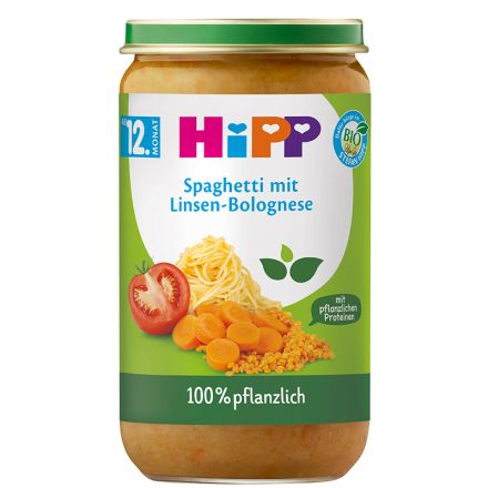 HIPP Био пюре спагети болонезе с леща  62502 250 г