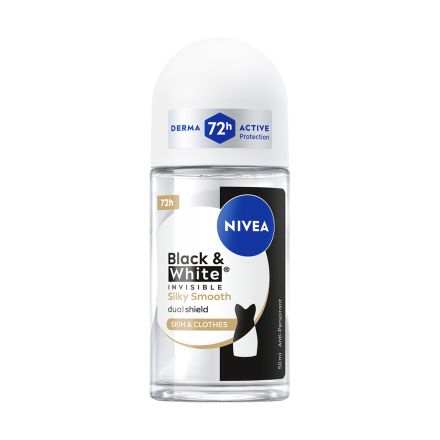 NIVEA INVISIBLE ON BLACK & WHITE SILKY SMOOTH Дамски рол он, 50 мл.