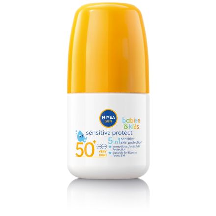 NIVEA SUN BABIES &KIDS SENSITIVE Слънцезащитен  рол-он SPF50+, 50мл.