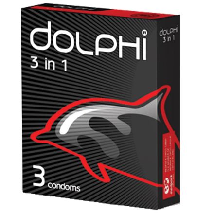 DOLPHI Презервативи 3 in 1, 3 бр.