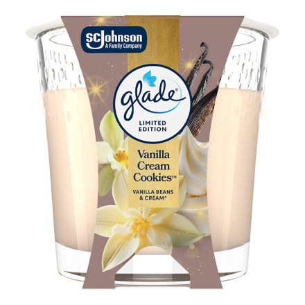 GLADE VANILLA CREAM COOKIES Ароматна свещ, 112 гр.