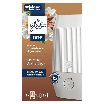 GLADE ONE SENSE & SPRAY Сензорен ароматизатор с пълнител сандалово дърво и жасмин