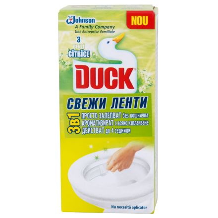 DUCK 5 IN 1 Ароматизиращи ленти за тоалетна чиния CITRUS, 27 гр.
