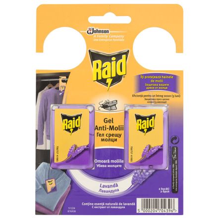 RAID LAVENDER Гел против молци, 2 бр.