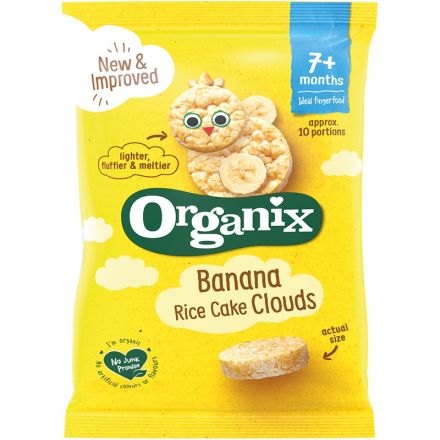 ORGANIX Оризови бисквитки облачета банан 40гр.