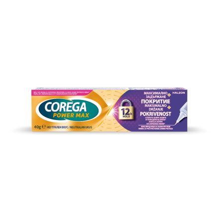 COREGA MAX HOLD&SEAL Фиксиращ крем за протези, 40гр.