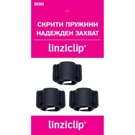 LINZICLIP MINI Черно кадифе, мини, щипка за коса 3 броя