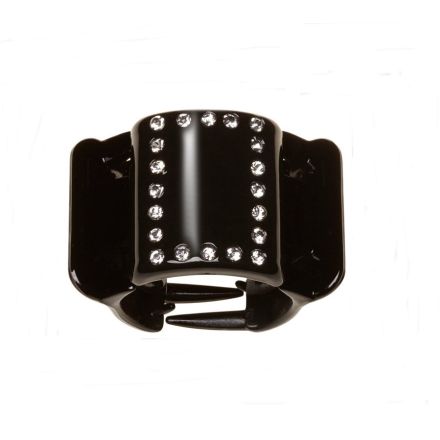 LINZICLIP MIDI КРИСТАЛ черен и сив, средна, щипка за коса