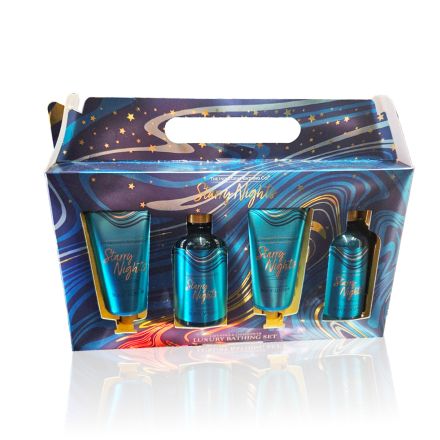 STARRY NIGHTS LUXURY Комплект лосион за тяло, душ гел, душ пяна, скраб