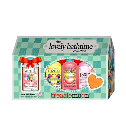 TREACLEMOON THE LOVELY BATHTIME Комплект дущ гел, 4бр., бомбичка за вана, 1бр.