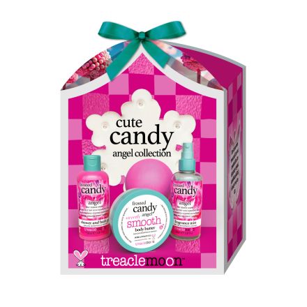 TREACLEMOON CUTE CANDY ANGEL BOX Комплект душ гел, мист за тяло, масло за тяло, бомбичка за вана