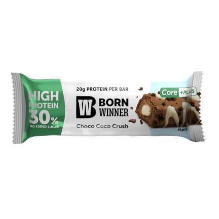 BORN WINNER CORE PLUS Протеинов бар кокос и какао, 65 г.