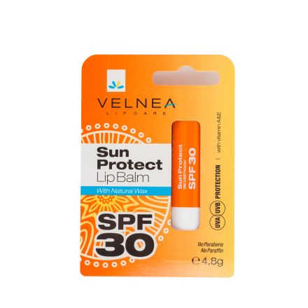 VELNEA SUN PROTECT Балсам за устни  SPF30, 4.8 гр.
