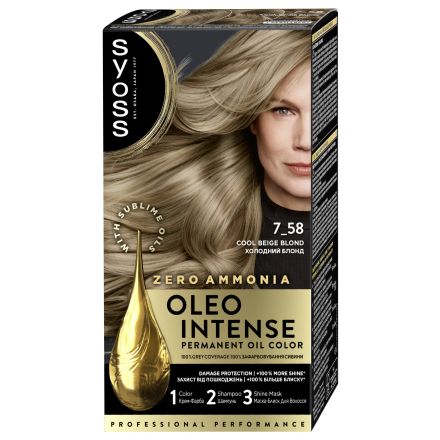 SYOSS OLEO INTENSE Боя за коса 7-58 Cool Beige Blond 
