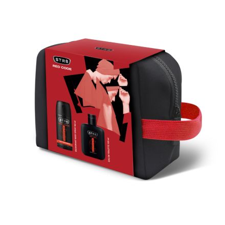 STR8 RED CODE Комплект тоалетна вода 100мл + део спрей 150мл + козметичен несесер