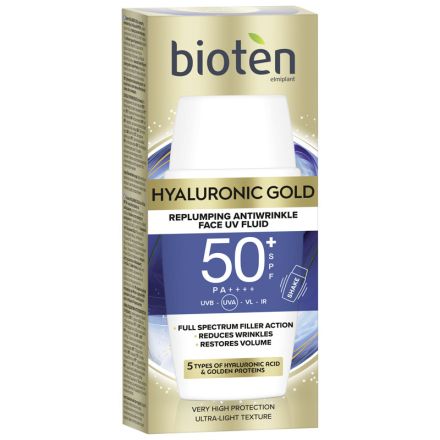 BIOTEN HYALURONIC GOLD SPF 50+ Флуид за лице, 50мл.