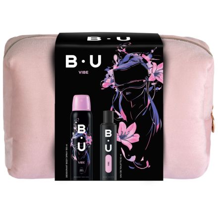 B.U VIBE Комплект EDT 50мл.+спрей 150мл.+несесер