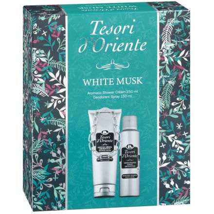 TESORI D'ORIENTE БЯЛ МУСКУС Комплект душ-крем 250мл + део спрей 150мл 