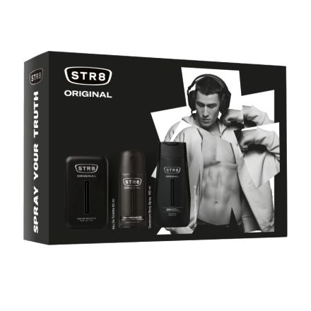 STR8 ORIGINAL Комплект тоалетна вода 50мл + део спрей 150мл + душ гел 250мл