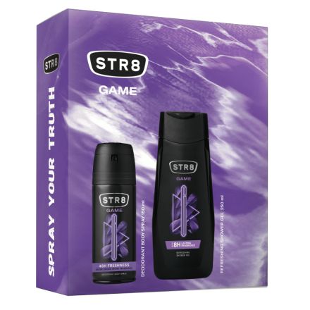 STR8 GAME Комплект део спрей 150мл + душ гел 250мл