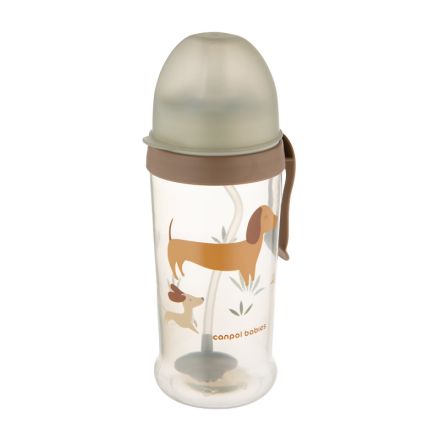 CANPOL Спортно шише със сламка с тежест, 350мл.