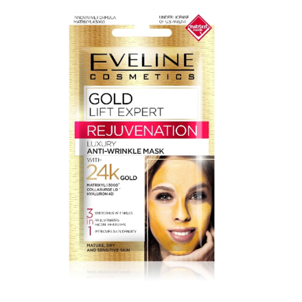 EVELINE  GOLD LIFT EXPERT Маска против бръчки, 7 мл.