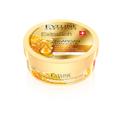 EVELINE EXTRA SOFT Подхранващ и подмладяващ крем за лице и тяло, 175 мл.